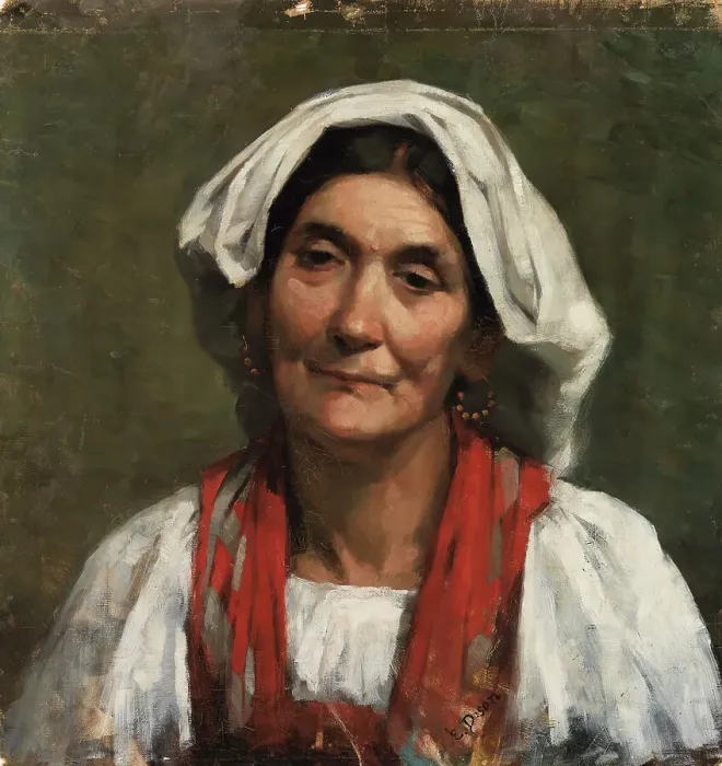Framed Print : Old Provençal Woman, 1880-1889. Creator: Elin Danielson-Gambogi Framed Print : Old Provençal Woman, 1880-1889. Creator: Elin Danielson-Gambogi