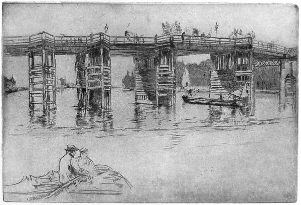 Old Putney Bridge, 1879 (1904).Artist: James Abbott McNeill Whistler