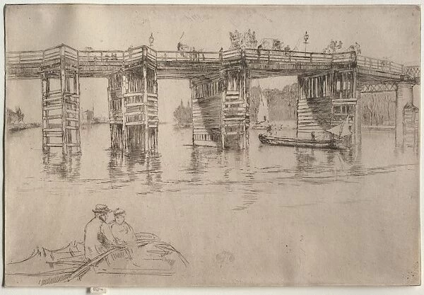 Old Putney Bridge, 1879. Creator: James McNeill Whistler (American, 1834-1903)