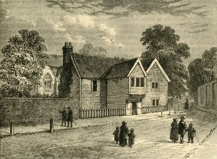 Framed Print : The Old Rectory, Stoke Newington, in 1858, (c1876). Creator: Unknown Framed Print : The Old Rectory, Stoke Newington, in 1858, (c1876). Creator: Unknown
