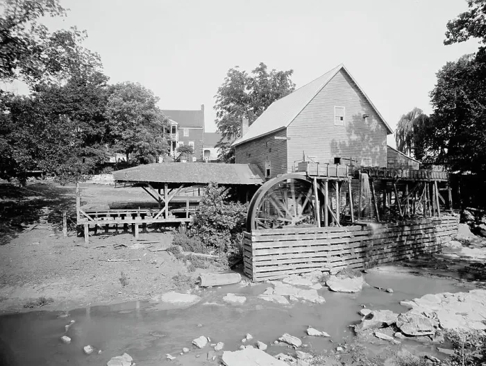 Framed Print : The Old red mill, Cedar Creek, Natural Bridge, Va. between 1900 and 1920. Creator: Unknown Framed Print : The Old red mill, Cedar Creek, Natural Bridge, Va. between 1900 and 1920. Creator: Unknown