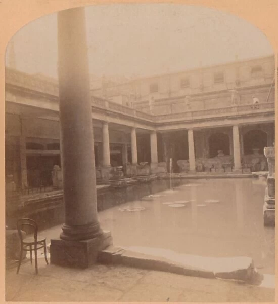 The old Roman Bath, Bath, England, 1900. Creator: Underwood & Underwood