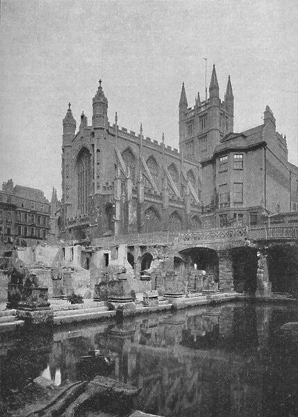 The Old Roman Bath at Bath Before Restoration, 1902. Artist: Hudson