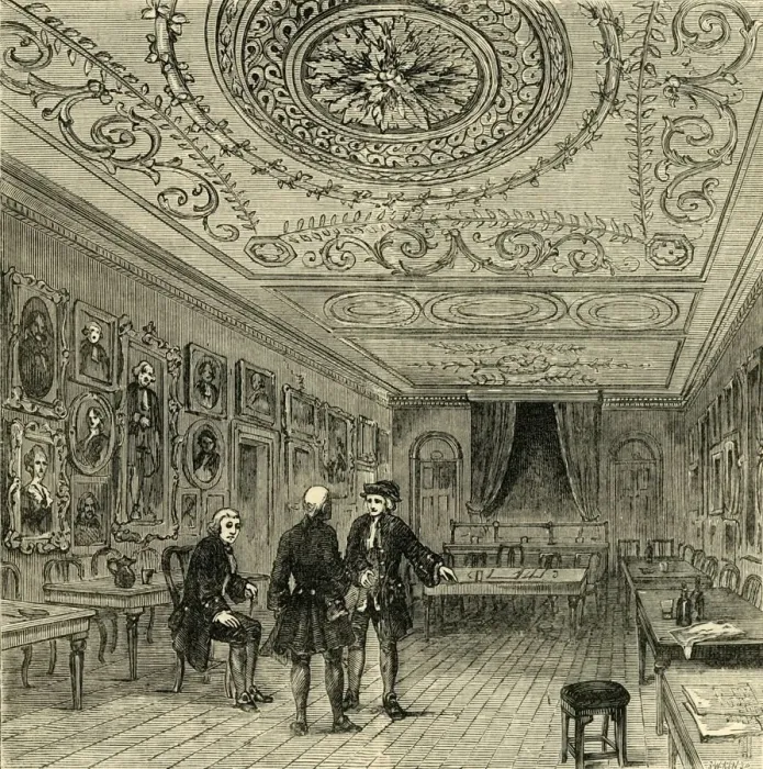 Framed Print : The Old Room at Evans s. (1881). Creator: Unknown Framed Print : The Old Room at Evans s. (1881). Creator: Unknown