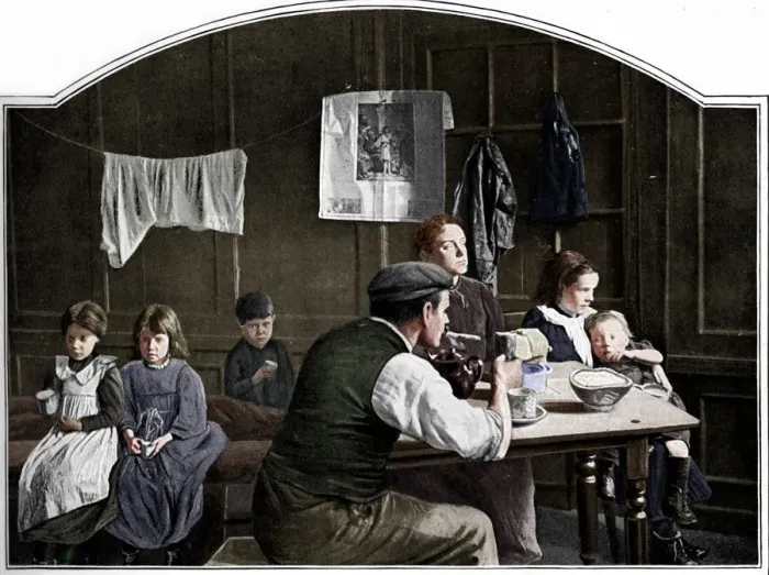 Framed Print : Old room in Slumland, London, c1900 (1901) Framed Print : Old room in Slumland, London, c1900 (1901)