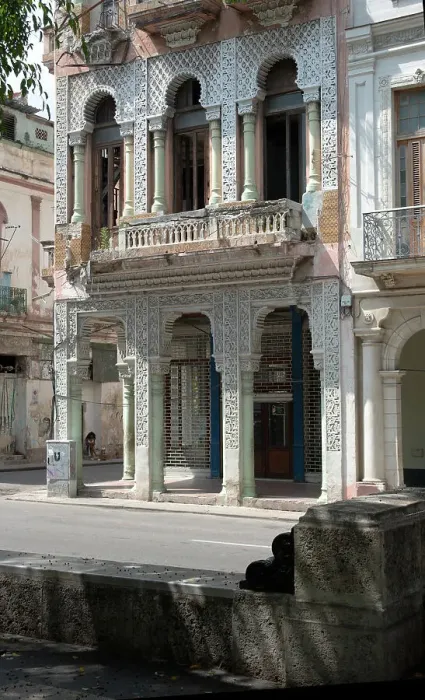 Framed Print : Old semi-ruined building, alongside the pedestrianised street the Prado, Havana, Cuba, 2024. Creator: Ethel Davies Framed Print : Old semi-ruined building, alongside the pedestrianised street the Prado, Havana, Cuba, 2024. Creator: Ethel Davies