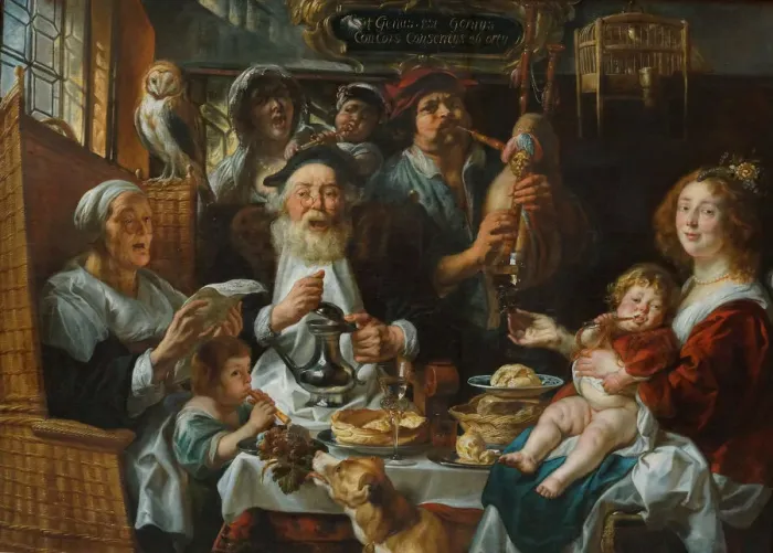 Framed Print : As the Old Sing, So the Young Pipe. Artist: Jordaens, Jacob (1593-1678) Framed Print : As the Old Sing, So the Young Pipe. Artist: Jordaens, Jacob (1593-1678)