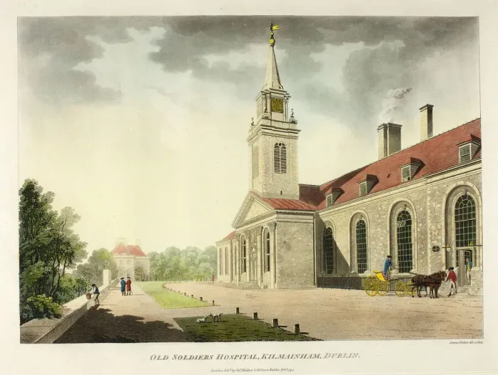 Framed Print : Old Soldiers Hospital, Kilmainham, Dublin, published February 1794. Creator: James Malton Framed Print : Old Soldiers Hospital, Kilmainham, Dublin, published February 1794. Creator: James Malton