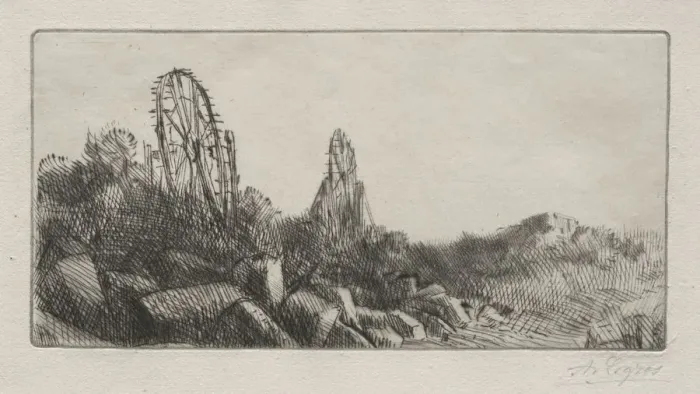 Framed Print : The Old Stone Quarries of Montrouge. Creator: Alphonse Legros (French, 1837-1911) Framed Print : The Old Stone Quarries of Montrouge. Creator: Alphonse Legros (French, 1837-1911)