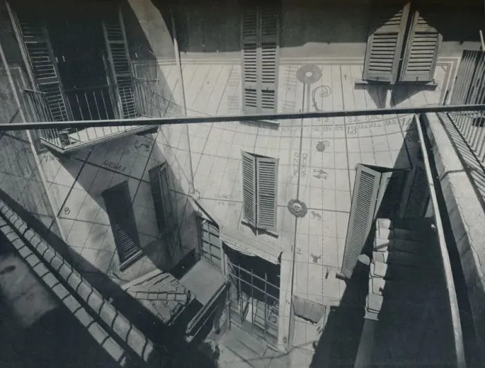 Framed Print : An old Sundial adapted by the Architect P. Portaluppi for the decoration of the walls of a courtyar Artists: Unknown, Piero Portaluppi Framed Print : An old Sundial adapted by the Architect P. Portaluppi for the decoration of the walls of a courtyar Artists: Unknown, Piero Portaluppi