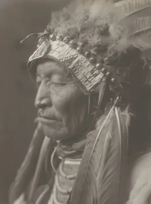 Framed Print : Old Tail, 1908. Creator: Edward Sheriff Curtis Framed Print : Old Tail, 1908. Creator: Edward Sheriff Curtis
