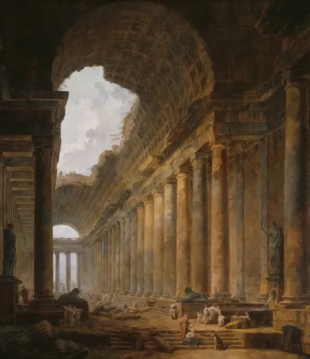 Framed Print : The Old Temple, 1787 / 88. Creator: Hubert Robert Framed Print : The Old Temple, 1787 / 88. Creator: Hubert Robert