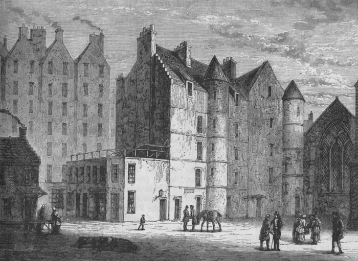 Framed Print : The Old Tolbooth, Edinburgh, c1880 Framed Print : The Old Tolbooth, Edinburgh, c1880