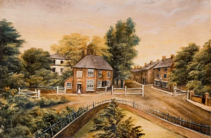 Framed Print : The Old Toll Gate, Villa Road, Handsworth, 1829-1850. Creator: W. Green Framed Print : The Old Toll Gate, Villa Road, Handsworth, 1829-1850. Creator: W. Green