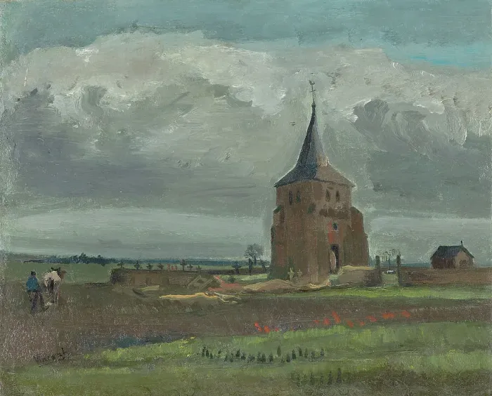 Framed Print : The old tower at Nuenen, 1884. Creator: Gogh, Vincent, van (1853-1890) Framed Print : The old tower at Nuenen, 1884. Creator: Gogh, Vincent, van (1853-1890)