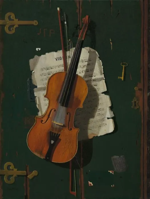 Framed Print : The Old Violin, c. 1890. Creator: John Frederick Peto Framed Print : The Old Violin, c. 1890. Creator: John Frederick Peto