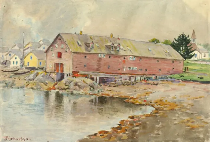 Framed Print : The Old Warehouse, Sitka, ca. 1880-1914. Creator: Theodore J. Richardson Framed Print : The Old Warehouse, Sitka, ca. 1880-1914. Creator: Theodore J. Richardson