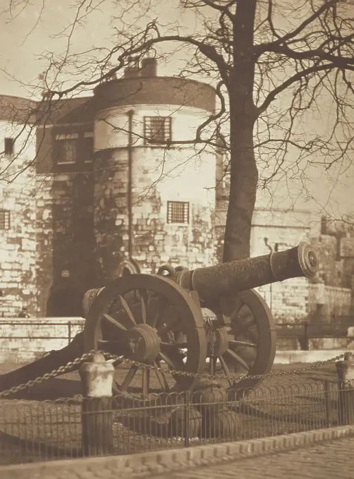 Framed Print : An old warrior, Tower grounds. From the album: Photograph album - London, 1920s. Creator: Harry Moult Framed Print : An old warrior, Tower grounds. From the album: Photograph album - London, 1920s. Creator: Harry Moult