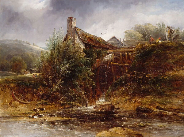Old Water Mill, North Wales, 1830-1860. Creator: William Roberts