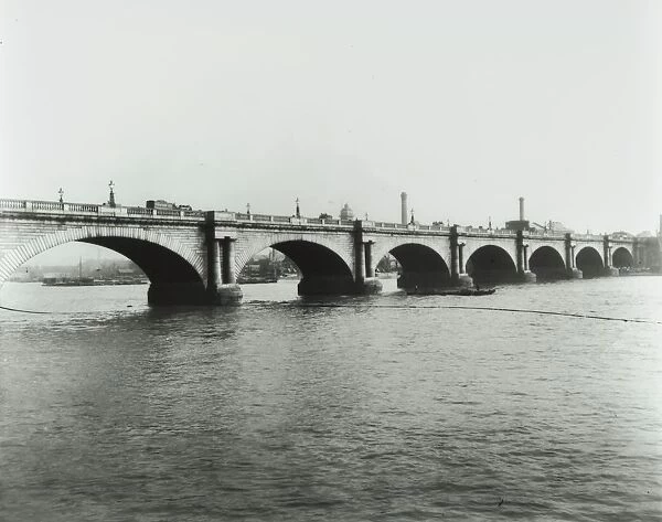Old Waterloo Bridge and the South Bank, London, 1895