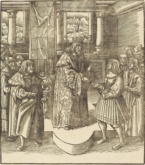 Framed Print : The Old White King Sending His Messengers to Portugal, 1514 / 1516. Creator: Leonhard Beck Framed Print : The Old White King Sending His Messengers to Portugal, 1514 / 1516. Creator: Leonhard Beck