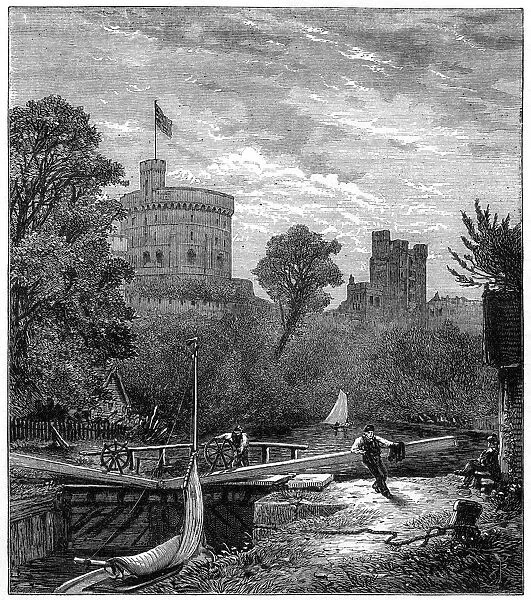 Old Windsor Lock, 1880. Artist: Robert Taylor Pritchett
