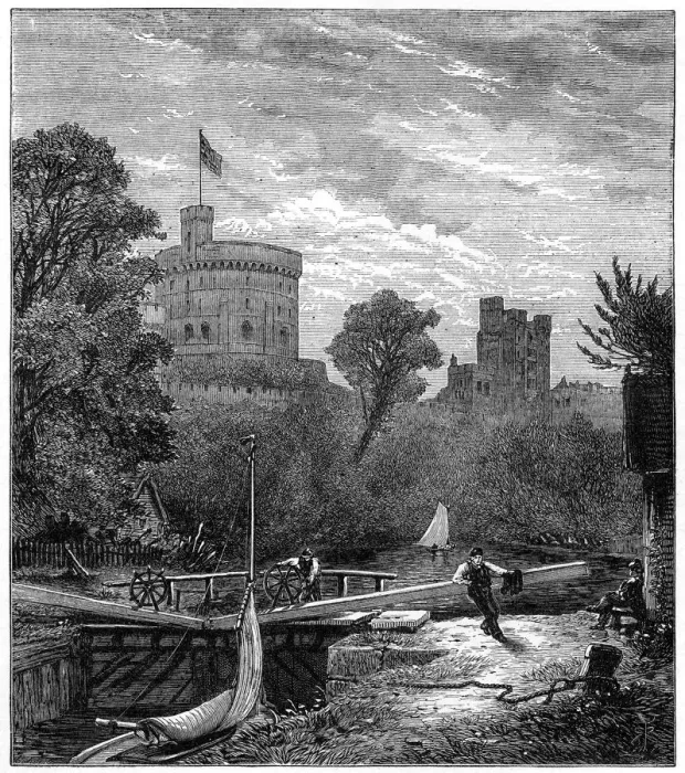 Framed Print : Old Windsor Lock, 1880. Artist: Robert Taylor Pritchett Framed Print : Old Windsor Lock, 1880. Artist: Robert Taylor Pritchett