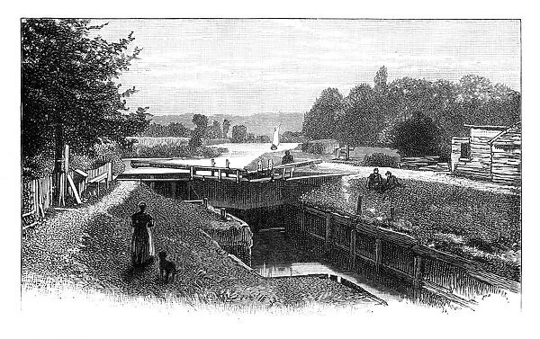 Old Windsor Lock, River Thames, Berkshire, c1888