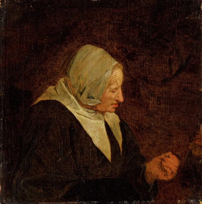 Framed Print : Old Woman, around 1650. Creator: Gerritsz Quiringh van Brekelenkam Framed Print : Old Woman, around 1650. Creator: Gerritsz Quiringh van Brekelenkam