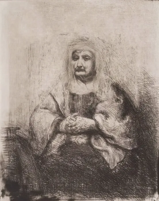 Framed Print : Old Woman, 1834. Creator: William Dyce Framed Print : Old Woman, 1834. Creator: William Dyce