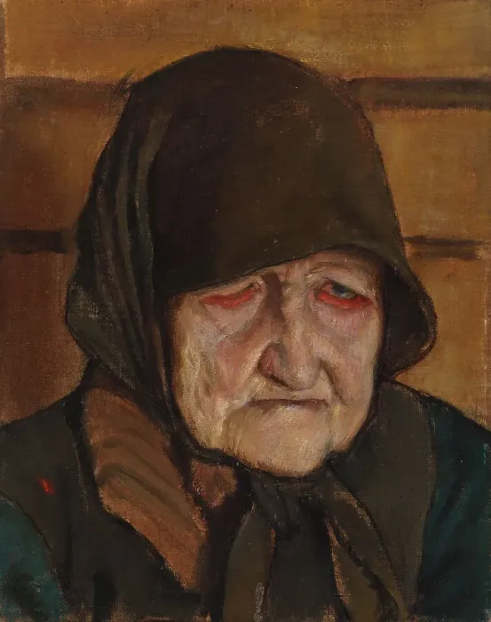 Framed Print : Old woman, 1896. Creator: Akseli Gallen-Kallela Framed Print : Old woman, 1896. Creator: Akseli Gallen-Kallela