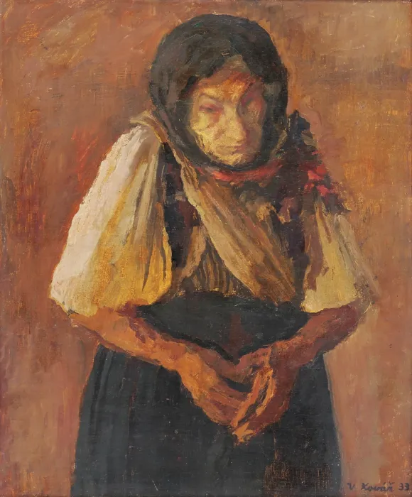 Framed Print : Old Woman, 1933. Creator: Vladimir Kovar Framed Print : Old Woman, 1933. Creator: Vladimir Kovar