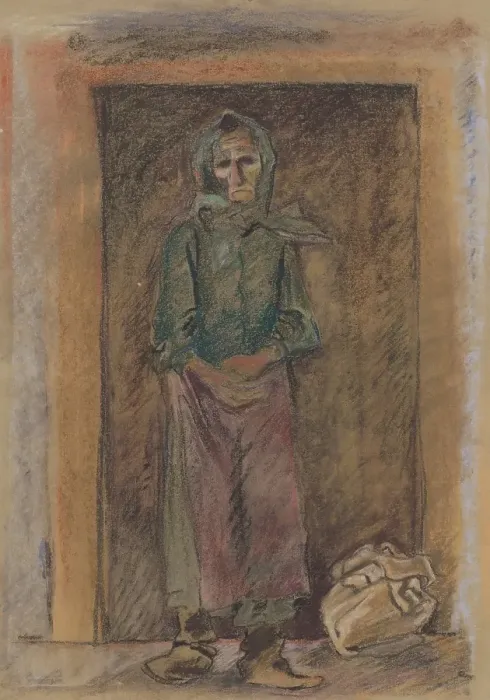 Framed Print : Old woman, around 1935-1940. Creator: Arnold Peter Weisz-Kubincan Framed Print : Old woman, around 1935-1940. Creator: Arnold Peter Weisz-Kubincan