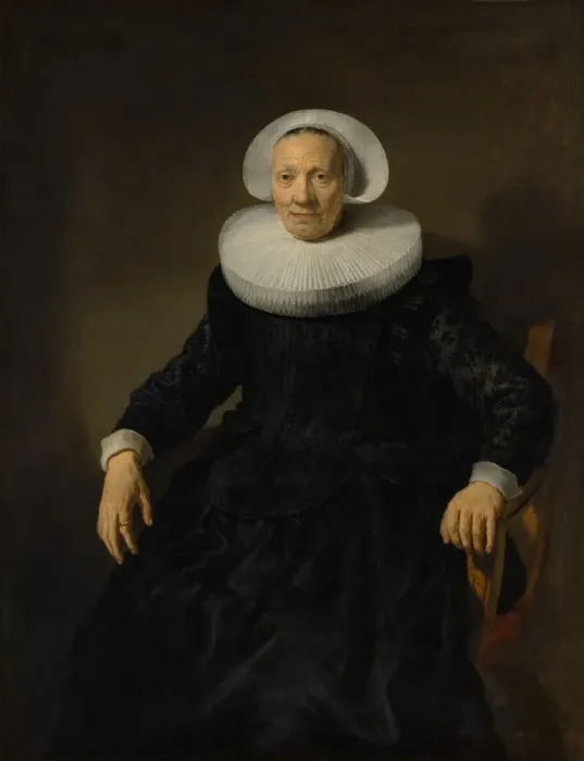 Framed Print : Old Woman in an Armchair. Creator: Attributed to Jacob Backer (Dutch, Harlingen 1608-1651 Framed Print : Old Woman in an Armchair. Creator: Attributed to Jacob Backer (Dutch, Harlingen 1608-1651