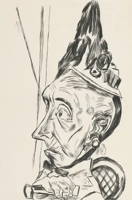 Framed Print : Old Woman with Bonnet (Alte Frau mit Kapothut), 1920. Creator: Max Beckmann Framed Print : Old Woman with Bonnet (Alte Frau mit Kapothut), 1920. Creator: Max Beckmann