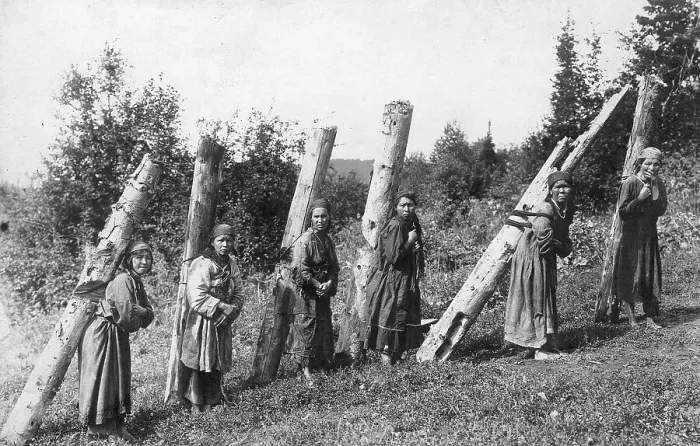 Framed Print : Old Woman Collecting Wood, 1913. Creator: GI Ivanov Framed Print : Old Woman Collecting Wood, 1913. Creator: GI Ivanov