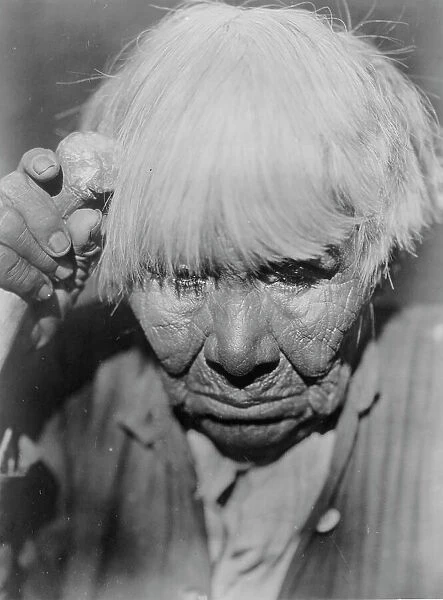 Old woman in mourning-Yuki, c1924. Creator: Edward Sheriff Curtis