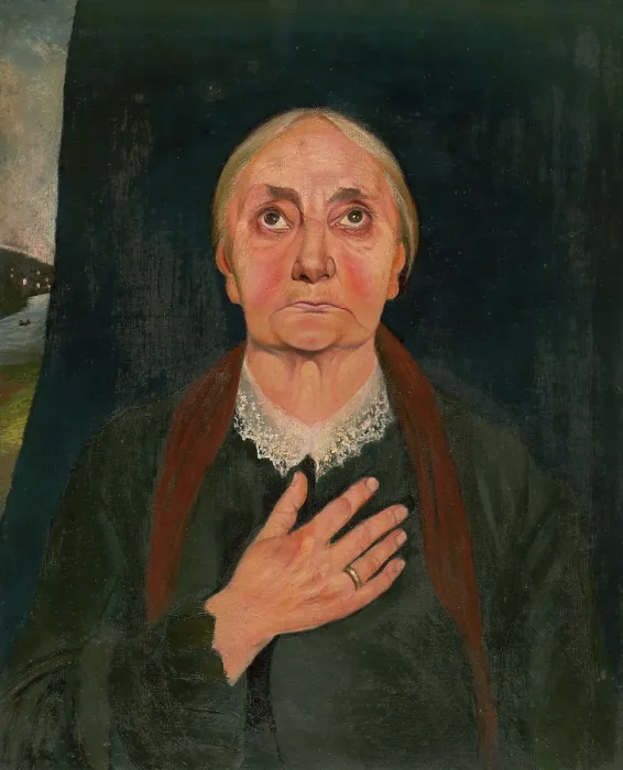 Framed Print : Old Woman at Prayer, 1900. Creator: Csontvary Kosztka Tivada Framed Print : Old Woman at Prayer, 1900. Creator: Csontvary Kosztka Tivada