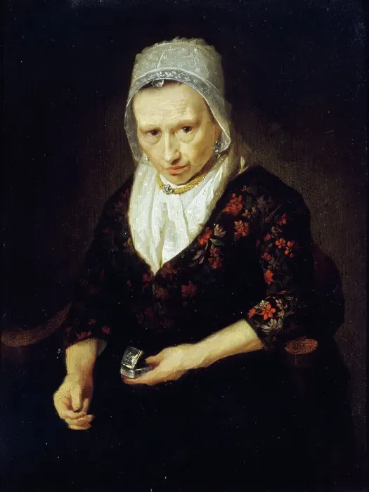 Framed Print : Old woman with snuff. Creator: Johann Bernhard Scheffer Framed Print : Old woman with snuff. Creator: Johann Bernhard Scheffer