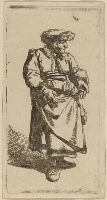 Framed Print : Old Woman Standing. Creator: Cornelis Bega Framed Print : Old Woman Standing. Creator: Cornelis Bega
