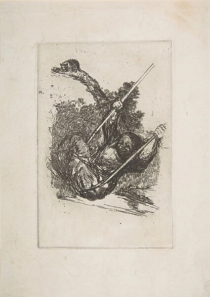 Old woman on a swing (Vieja columpiandose). n. d. Creator: Francisco Goya