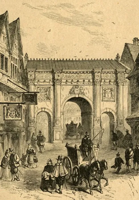 Framed Print : The Old Wooden Temple Bar, (1897). Creator: Unknown Framed Print : The Old Wooden Temple Bar, (1897). Creator: Unknown