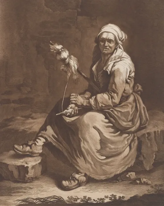 Framed Print : The Old Working Woman, ca. 1757-1804. Creator: Pietro Jacopo Palmieri Framed Print : The Old Working Woman, ca. 1757-1804. Creator: Pietro Jacopo Palmieri