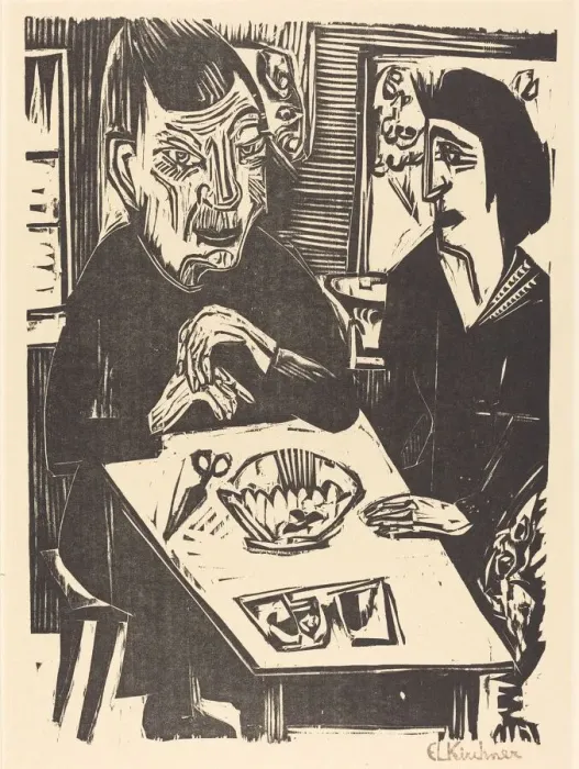 Framed Print : Old and Young Woman (Alte und jungere Frau), 1921. Creator: Ernst Kirchner Framed Print : Old and Young Woman (Alte und jungere Frau), 1921. Creator: Ernst Kirchner