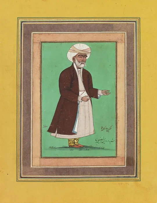 Framed Print : An older man wearing a turban, 1750-1899. Creator: Ismaiil Barma Framed Print : An older man wearing a turban, 1750-1899. Creator: Ismaiil Barma