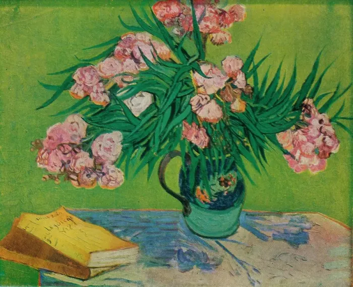 Framed Print : Oleanders, 1888. Artist: Vincent van Gogh Framed Print : Oleanders, 1888. Artist: Vincent van Gogh