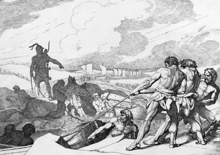 Framed Print : Oleg of Novgorods campaign against Constantinople, before 1839. Artist: Bruni, Fyodor Antonovich (1800-1875) Framed Print : Oleg of Novgorods campaign against Constantinople, before 1839. Artist: Bruni, Fyodor Antonovich (1800-1875)