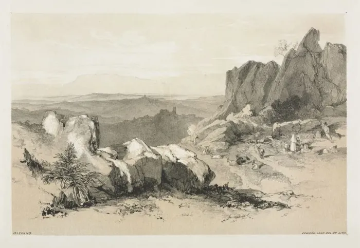Framed Print : Olevano. Creator: Edward Lear (British, 1812-1888) Framed Print : Olevano. Creator: Edward Lear (British, 1812-1888)