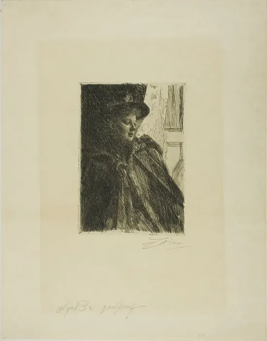 Framed Print : Olga Bratt, 1892. Creator: Anders Leonard Zorn Framed Print : Olga Bratt, 1892. Creator: Anders Leonard Zorn