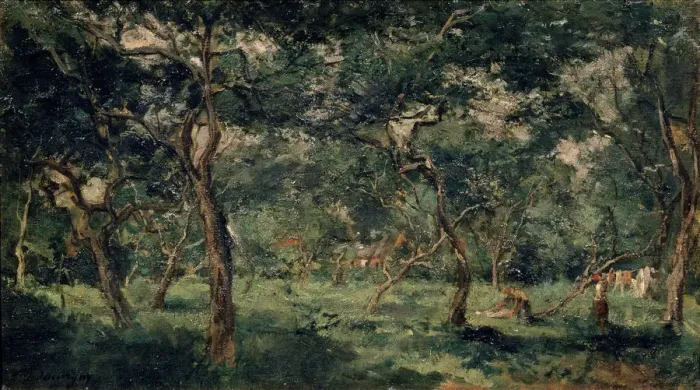 Framed Print : Olive Orchard, early 1870s. Artist: Charles Francois Daubigny Framed Print : Olive Orchard, early 1870s. Artist: Charles Francois Daubigny